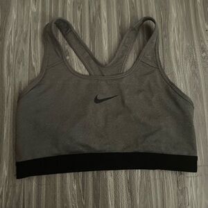 Nike dri fit large gray athletic sports bra